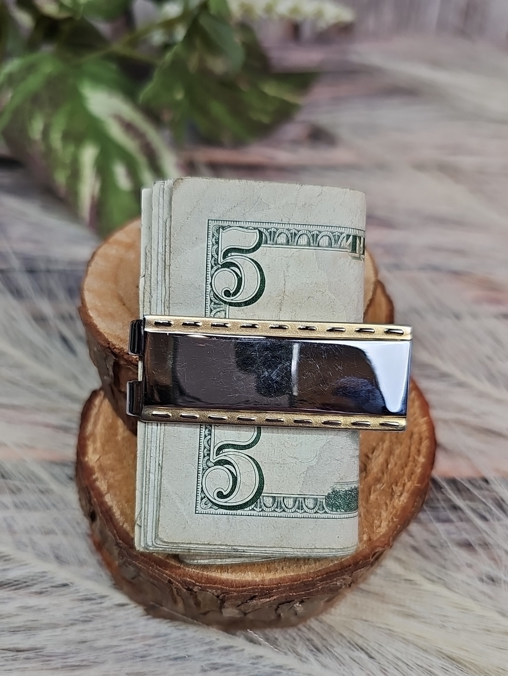 VINTAGE COLIBRI TWO-TONE MONEY CLIP